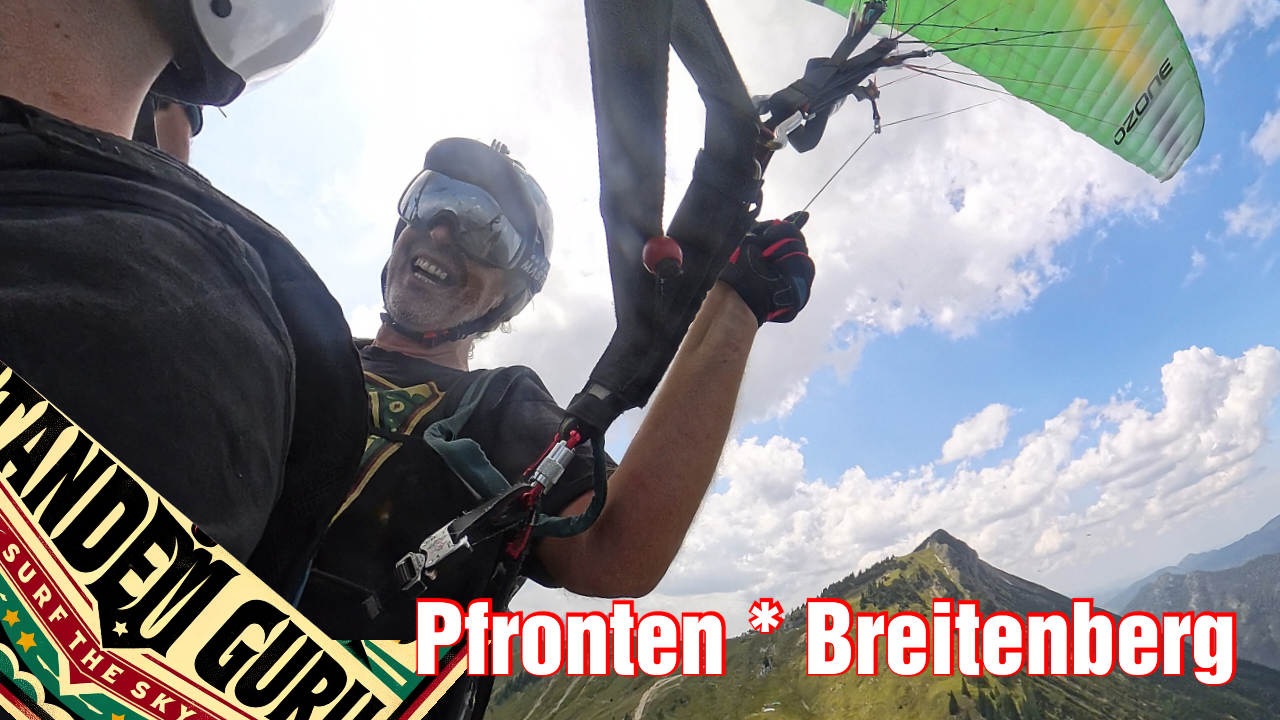 Paragliding Tandemflug Pfronten Raum Füssen - dream the dream mit tandem guru am Breitenberg