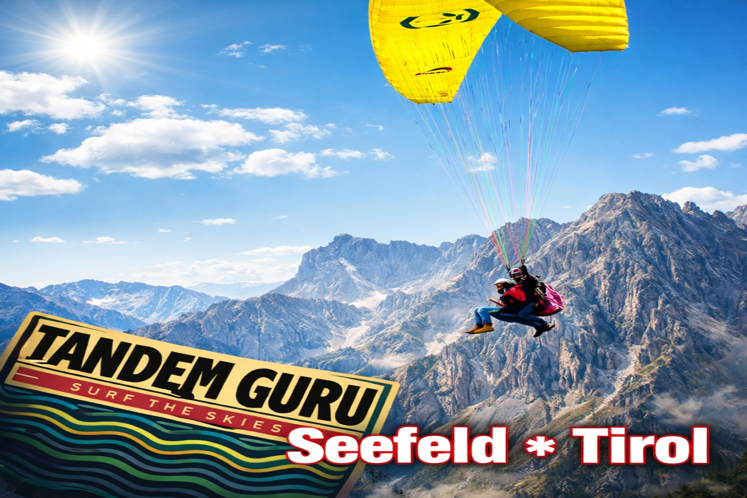 Paragliding Tandemflug Seefeld Tirol - dream the dream mit tandem guru am Härmelekopf in Seefeld